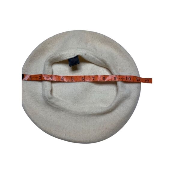 Womens Cream Wool Beret Hat Classic French Style Vintage Chic Winter European - Picture 6 of 7